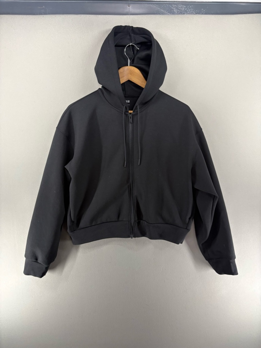 Uniqlo Women Dry Sweat Full-Zip Hoodie Black Size Large Pocket